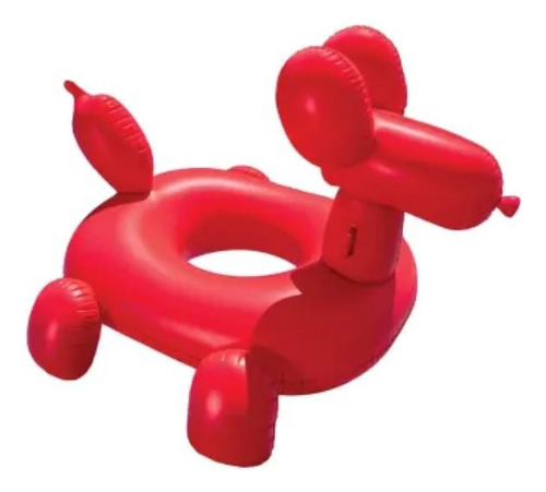 Inflable Acuatico De Pvc Forma Globo Perro Rojo