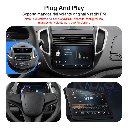 Estéreo 1+32g Para Chevrolet Trax 2012-2016 Cámara Gps Fmcj-