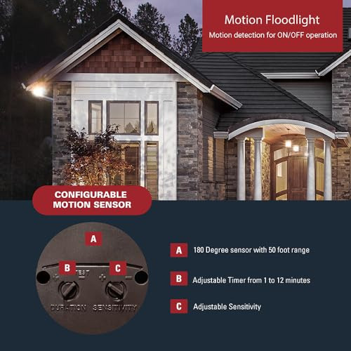 Luz De Inundación De Seguridad Con Sensor 180