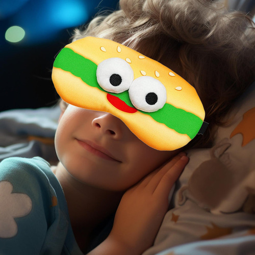 Máscara For Dormir For Niños, Patrón De Hamburguesa