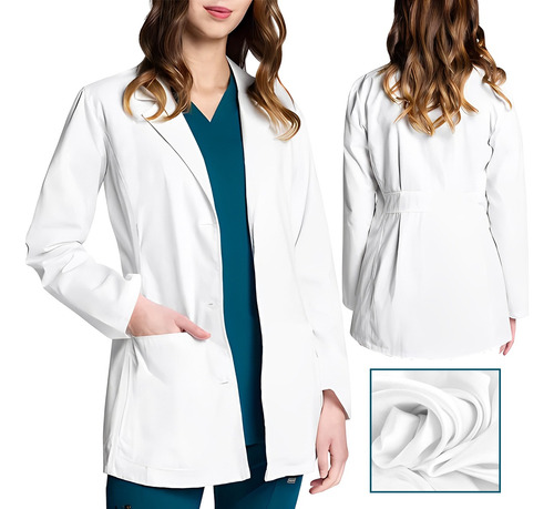  Uniforme Médico Bata Corta Blanca De Hombre Y Mujer