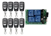 Comprar Receptor Inalámbrico 4 Canales 8 Controles Remoto 433mhz