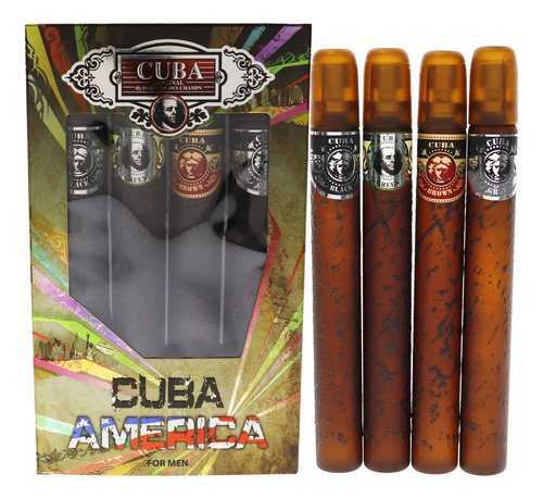 Conjunto De Perfume Para Presente Cuba For Men 35 Ml X 4 (ar