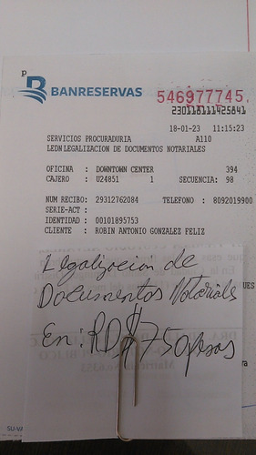 Legalizacion De Documentos Notariales