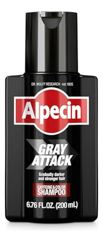 Shampoo Alpecin Gray Attack Con Cafeína Y Color, 6.76 Oz