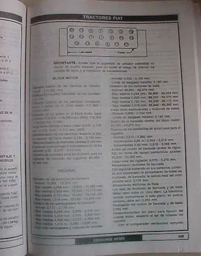 Manual Reparaciones Tractor Fiat 400 600 700 800 900 1100 (Usado)