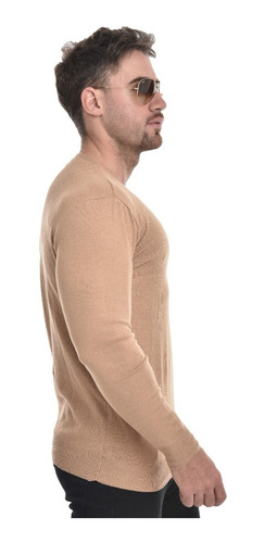 Imagen 4 de 6 de Sweater Pullover Hombre Entallado De Hilo Liso Colores