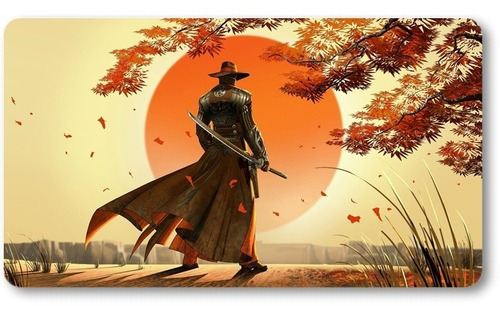 Mousepad Xl 58x30cm Cod.518 Arte Paisaje Samurai Japon