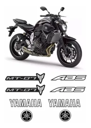 Kit Adesivos Emblema Logo Moto Mt07 Mt 07 Mt 07 Preta Mt031
