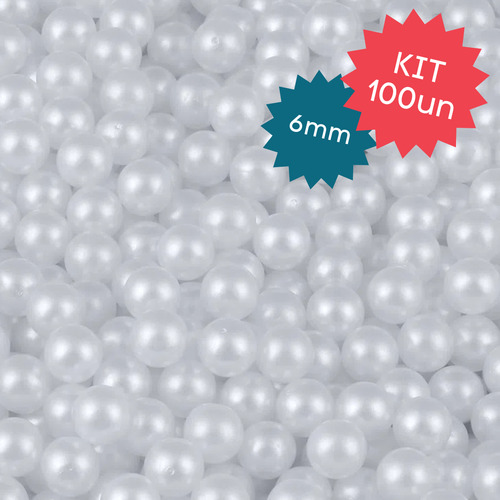 Pérola Linhas Douradas Plásticos 100% Abs Com Furo - 6mm - 1