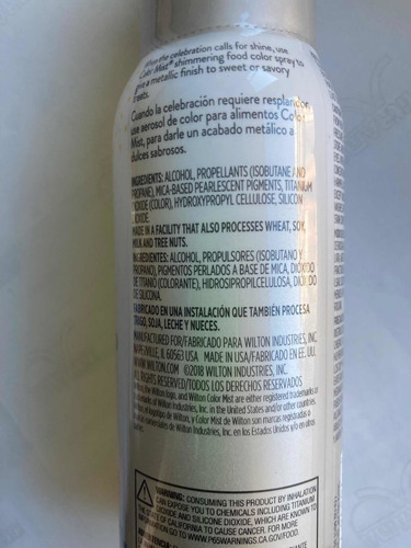 Color Mist Comestible Aerosol Color Perla Wilton