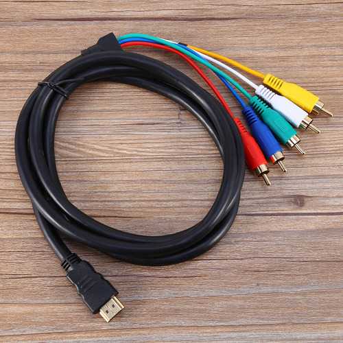 Convertidor De Audio Y Vídeo Hdmi Macho A 3 Rca Av De 0,5 M,