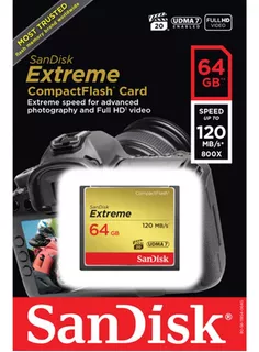 Cartão Sandisk Compact Flash Extreme 64gb/120mb's