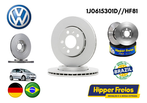 Discos Freno Delantero Vw Fox Cross Space Polo Bora 