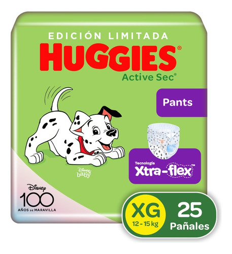 Pañales Active Sec Pants 4 25u - Unidad a $1160