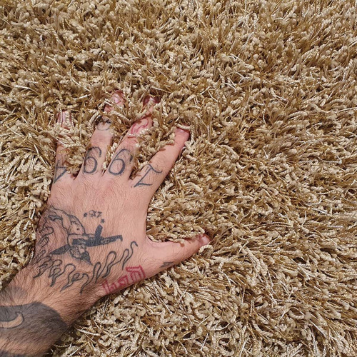 Imagen 5 de 10 de Carpeta Alfombra Ultra Shaggy Beige 75 X 100 Cm Soul