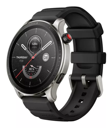 AMAZFIT Reloj GTS 4 Smartwatch Negro A2168 Frecuencia  Posicionamiento/Cardiaca/Oximetro/120+ Modos