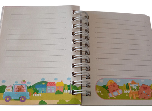 Libreta Capibara Tapa Con Agua Y Brillo Stickers Stickers Skate
