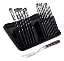 Comprar Set X17 Pinceles Brochas Gadnic Arte Acrilico Oleo Acuarela