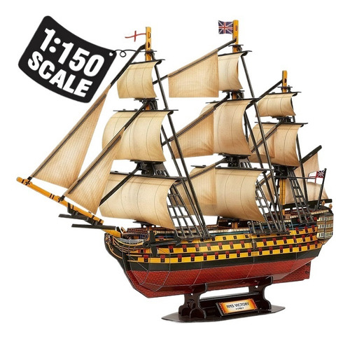 B Rompecabezas 3d, Modelo Del Velero Hms Victory Vessel Ship