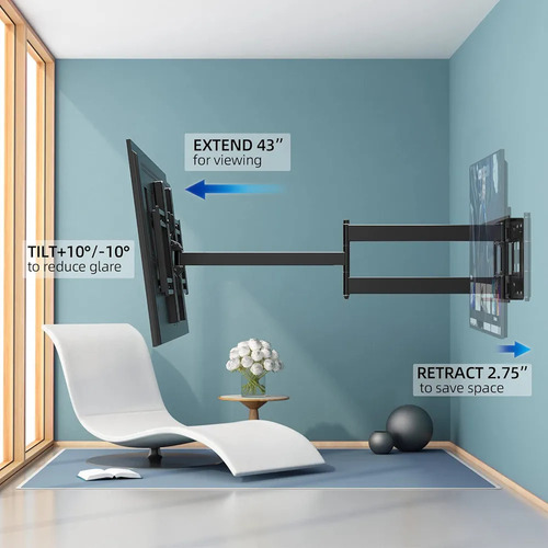 Soporte De Pared Para Tv De Brazo Largo 110cm Tv De 42 A 80 