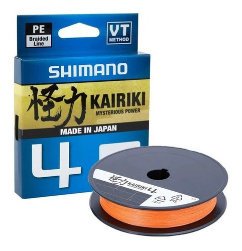 Linha de pesca Shimano kairiki 4 laranja