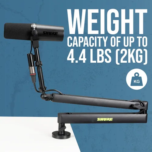 Suporte Mic Boom Gator Shure Premium De Baixo Perfil Sh-broa