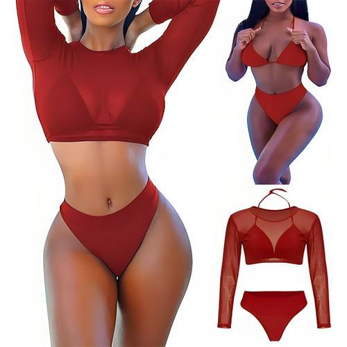 Yo Bikini De Estilo Clásico Sexy Color Sólido