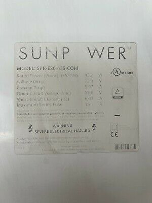 Imagen 3 de 5 de Pallet Used American Made Sunpower 435 Watt Mono Solar Panel