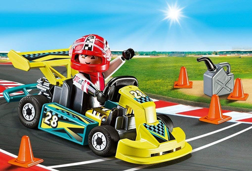 Imagen 4 de 7 de Playmobil Maletin Go Kart 9322 Linea Action Ink Educando