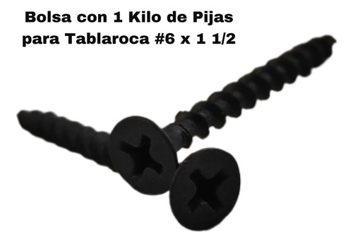 Kilo De Pijas Para Tablaroca #6 X 1 1/2 Multiusos