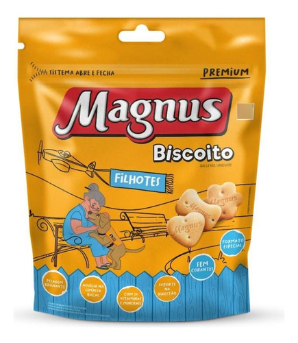Biscoito Magnus Para Cães Filhotes 250g