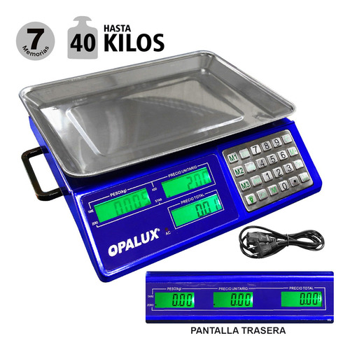 Balanza Digital 300kg 5 Memorias Op-gs300 Opalux