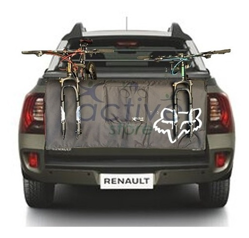 Funda Compuerta Porta Bici Negra Renault Oroch Pick Up  Logo