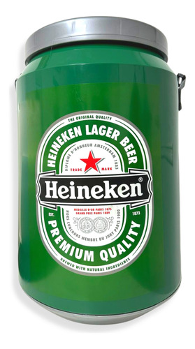 Conservadora Diseño Cerveza Heineken De Plastico Verde 24l