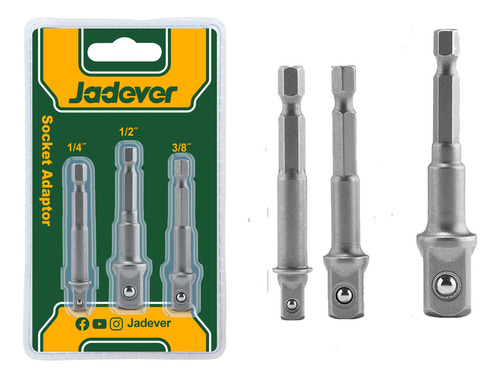 Set 3 Adaptadores Dados Jadever Jdsv4k01 Color Plateado