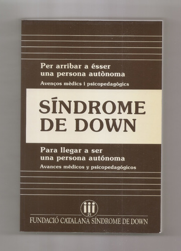 Síndrome De Down Iv Jornadas Internacionales Catalán Español