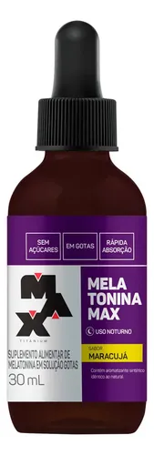 Melatonina 30ml Max Titanium Sabor Maracuja