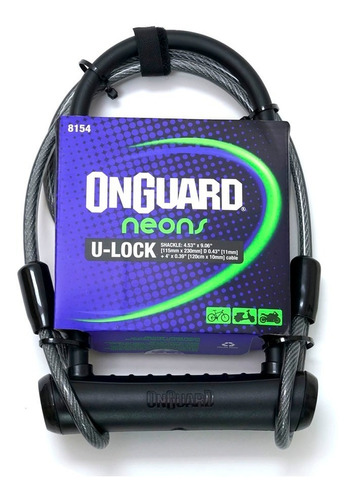 Candado  Bicicleta Seguridad Onguard U-lock Neon Series Dt