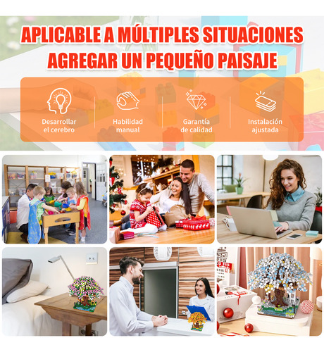 Juego De Bloques De Construcción Para Niños De Árbol Sakura 4