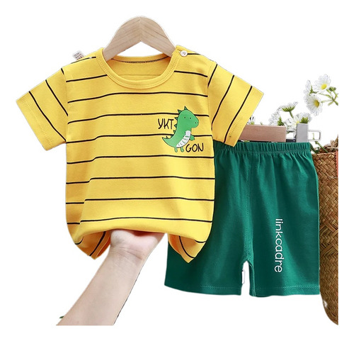 Conjunto De Ropa De Bebé Unisex Con Mangas Cortas