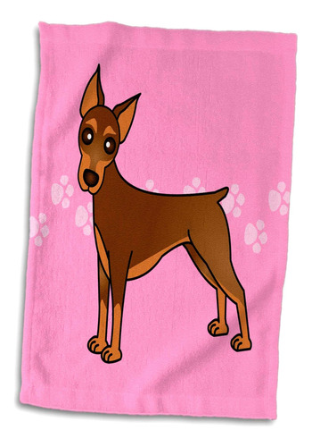 Abrigo Rojo 3d Rose Cute Doberman Pinscher, Diseño De Perro