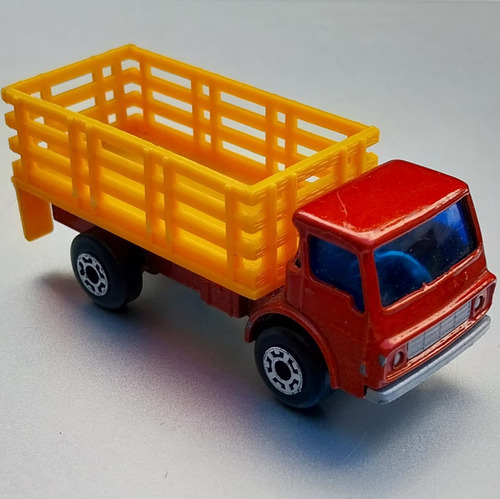 Matchbox Superfast N°4 Stake Truck Con Caja Sin Rodar Amarillo