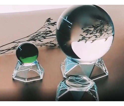 . 2xcrystal Ball Base De Acrílico Soporte De Esfera
