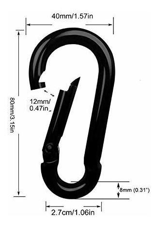 Clip Mosqueton Negro 3.0 in Para Resistencia Gancho