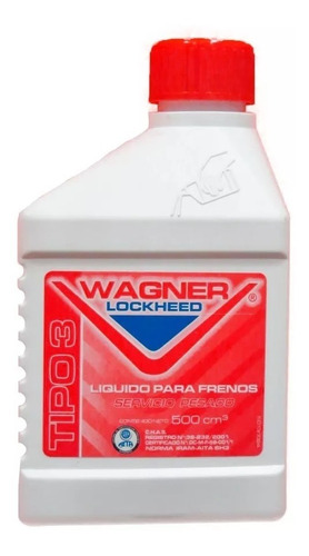 Liquido Para Frenos Tipo 3 500ml Wagner Lockheed 130024