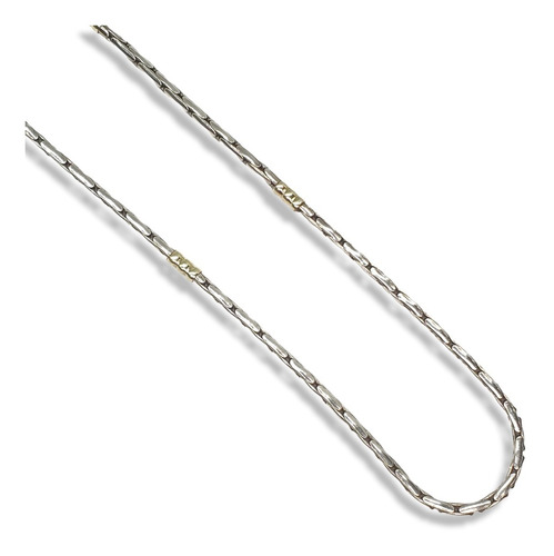 Imagen 2 de 4 de Cadena Plata Y Oro 8,4 Grs X 45 Cm