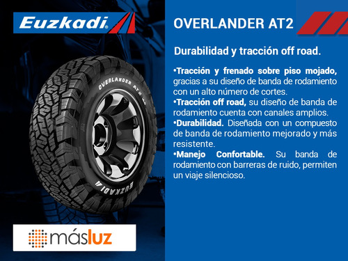 Par Llantas Overlander At2 Euzkadi Medida Lt265/75r16 123q