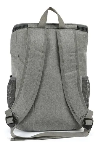 Mochila Canva Bacon Con Aislación Térmica Color Gris