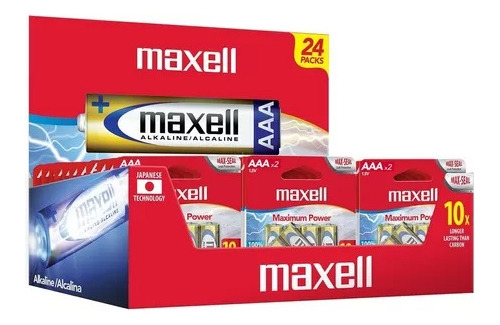 Maxell Bateria Alcalina Aaa Lr03 2pk (24 Blister) 48unidades